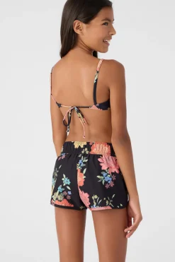 GIRL'S SALTWATER ESSENTIALS LANE 2" PRINTED BOARDSHORTS