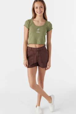 GIRL'S SAMMIE EMBROIDERY PALMS TEE