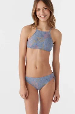 GIRL'S SANDRINE MULTI-STRAP HIGH NECK SWIM SET