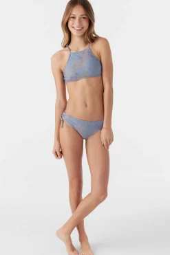 GIRL'S SANDRINE MULTI-STRAP HIGH NECK SWIM SET