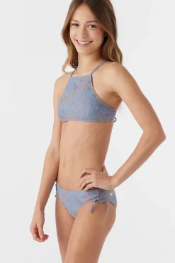 GIRL'S SANDRINE MULTI-STRAP HIGH NECK SWIM SET