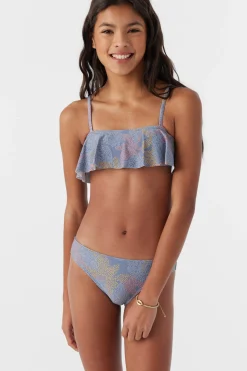 GIRL'S SANDRINE RUFFLE BRALETTE SWIM SET