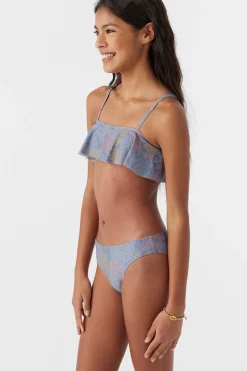 GIRL'S SANDRINE RUFFLE BRALETTE SWIM SET