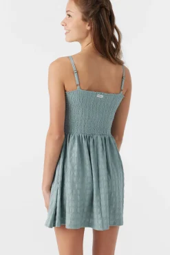 GIRL'S SHAENA SMOCKED TEXTURED KNIT DRESS