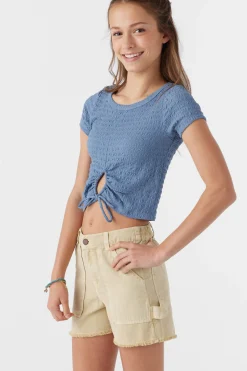 GIRL'S SHELLIE TEXTURED KNIT TOP