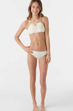 GIRL'S TATIANNA FLORAL KEYHOLE TANK SWIM SET