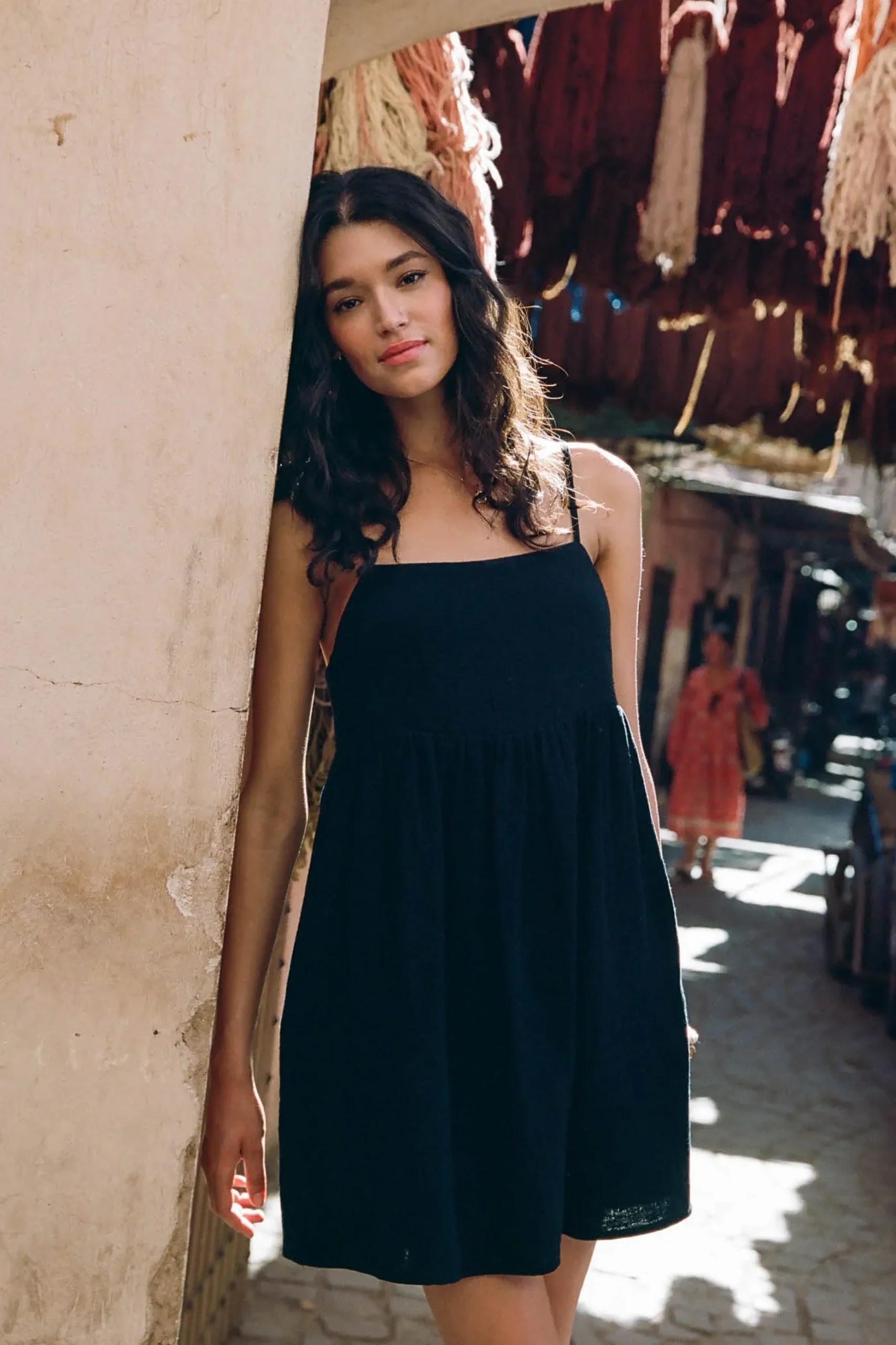 HADIA CRINKLE DOUBLE GAUZE MINI DRESS