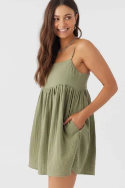 HADIA CRINKLE DOUBLE GAUZE MINI DRESS