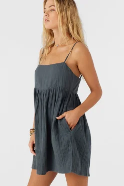 HADIA CRINKLE DOUBLE GAUZE MINI DRESS
