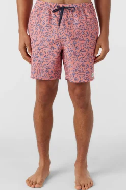 HERMOSA ELASTIC WAIST 17" SWIM TRUNKS