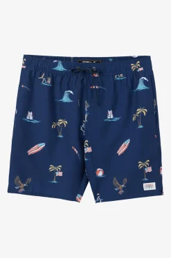 HERMOSA ELASTIC WAIST 17" SWIM TRUNKS