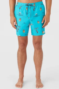 HERMOSA ELASTIC WAIST 17" SWIM TRUNKS