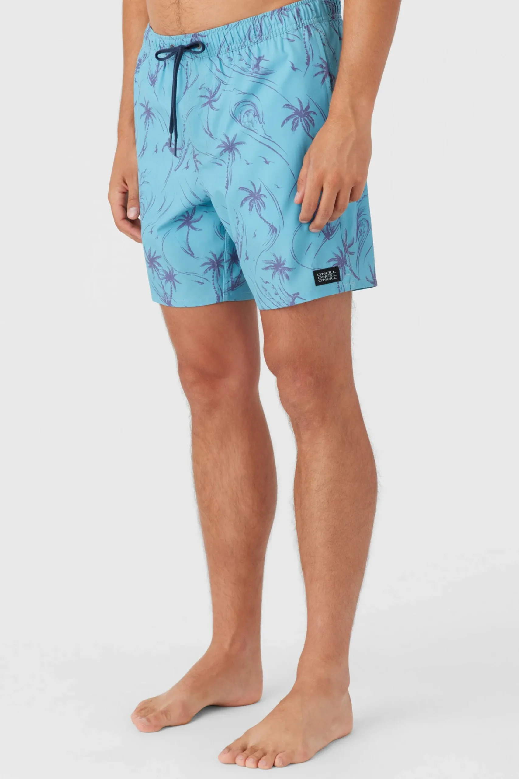 HERMOSA ELASTIC WAIST LINED 17" SWIM TRUNKS