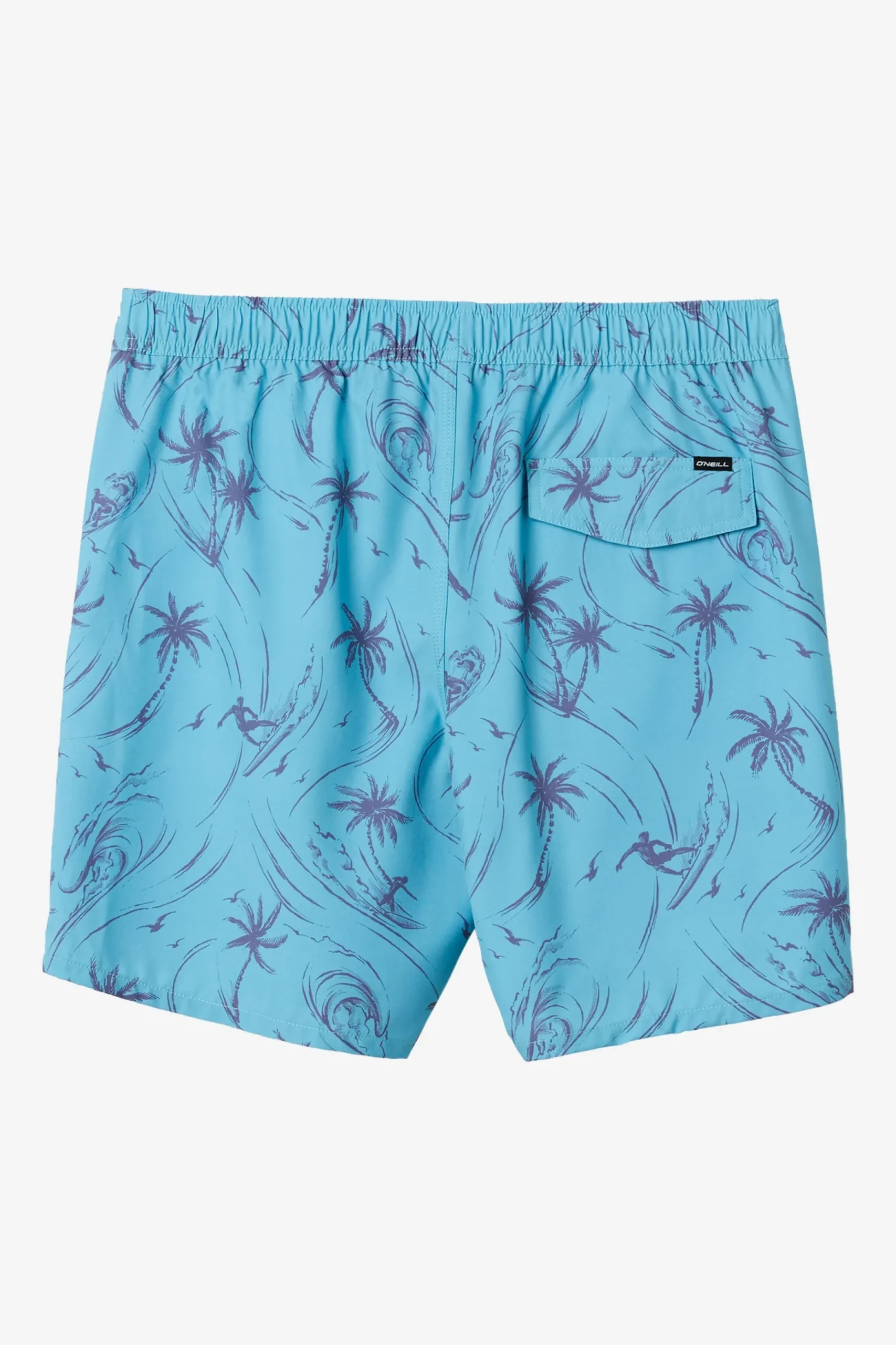 HERMOSA ELASTIC WAIST LINED 17" SWIM TRUNKS