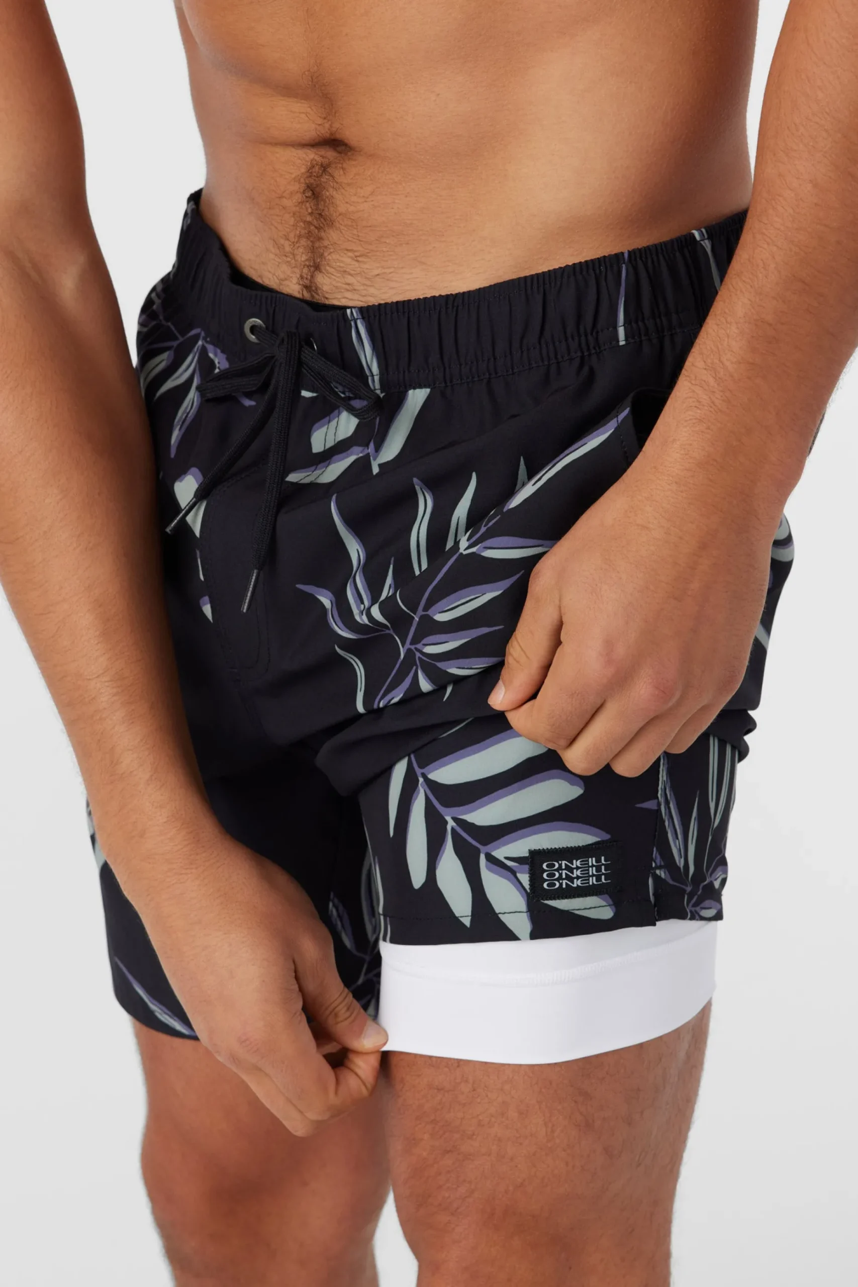 HERMOSA ELASTIC WAIST LINED 17" SWIM TRUNKS