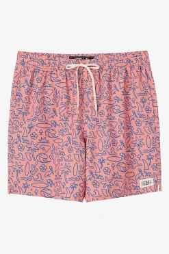 HERMOSA ELASTIC WAIST LINED 17" SWIM TRUNKS