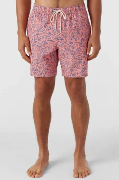 HERMOSA ELASTIC WAIST LINED 17" SWIM TRUNKS