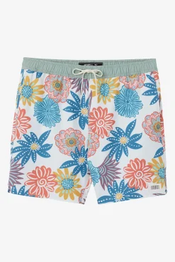 HERMOSA ELASTIC WAIST LINED 17" SWIM TRUNKS