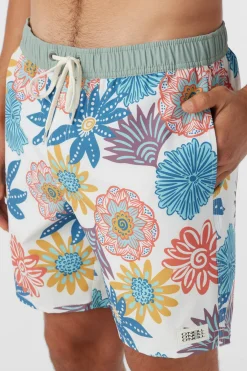 HERMOSA ELASTIC WAIST LINED 17" SWIM TRUNKS