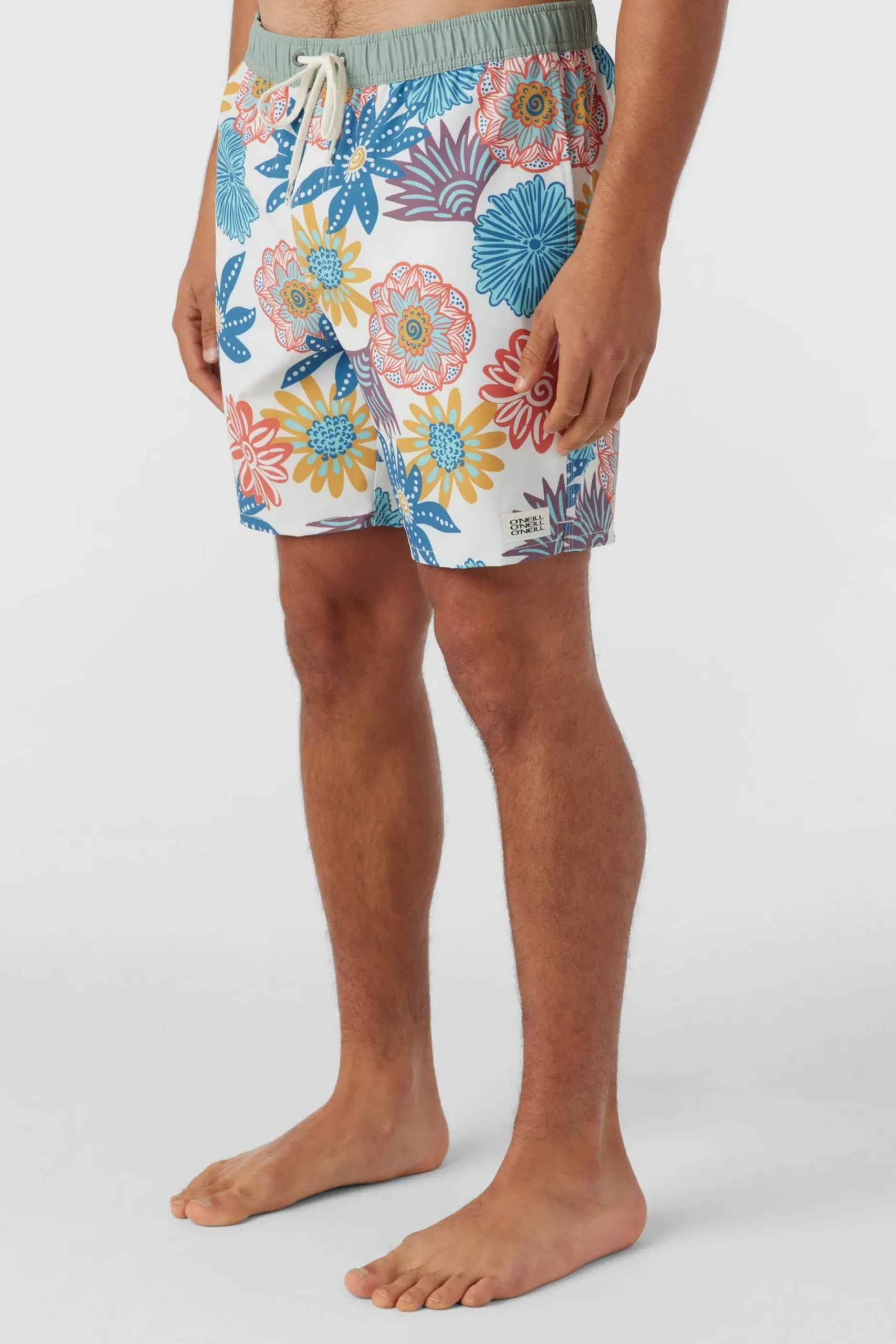 HERMOSA ELASTIC WAIST LINED 17" SWIM TRUNKS