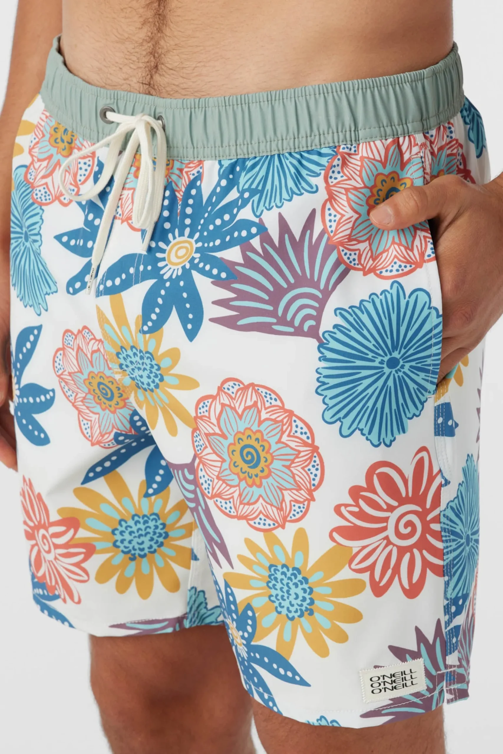 HERMOSA ELASTIC WAIST LINED 17" SWIM TRUNKS