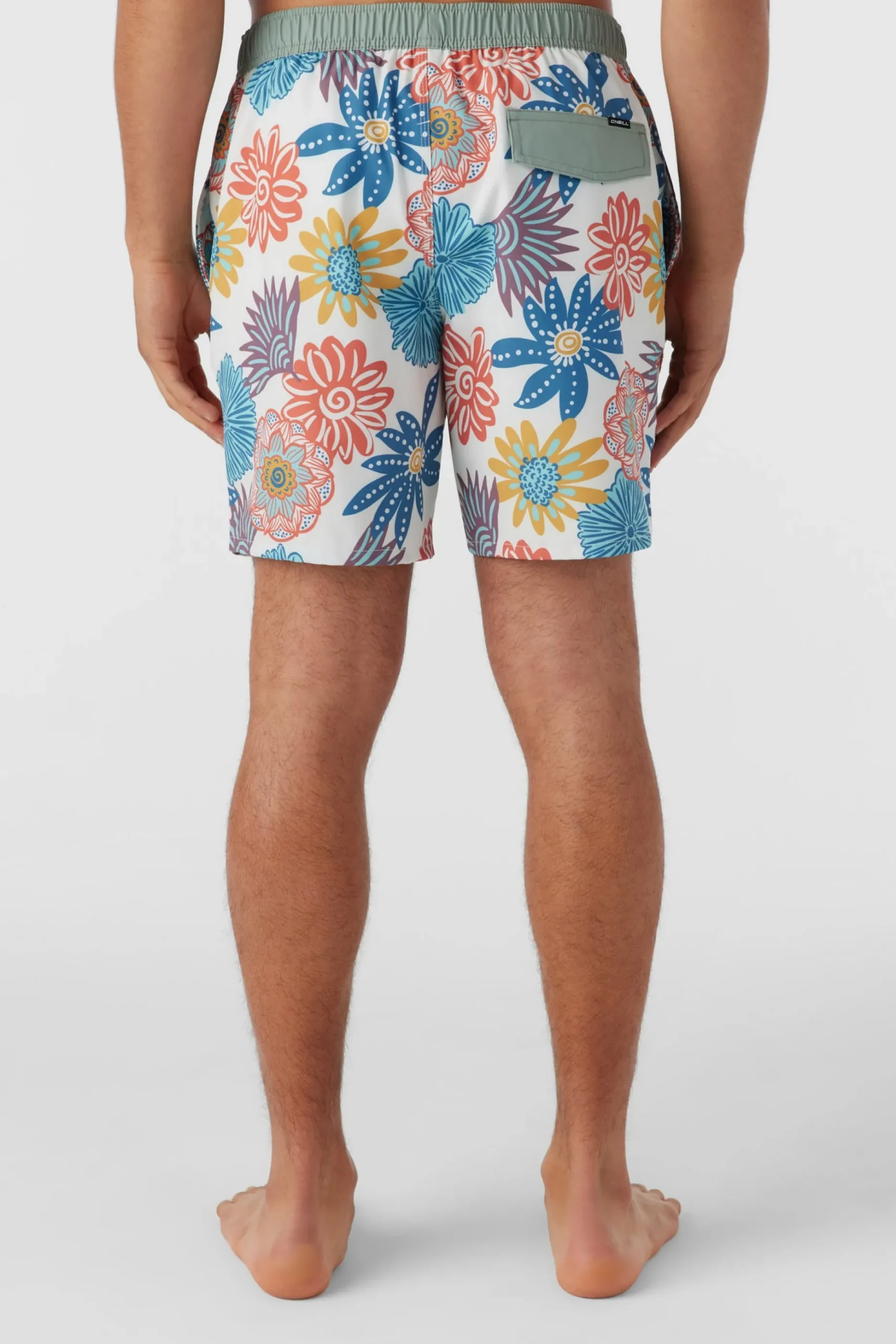 HERMOSA ELASTIC WAIST LINED 17" SWIM TRUNKS