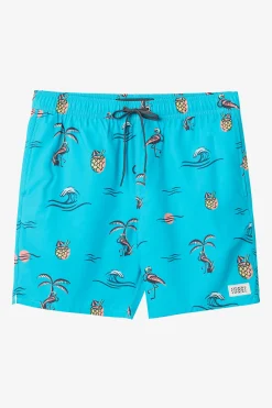 HERMOSA ELASTIC WAIST LINED 17" SWIM TRUNKS