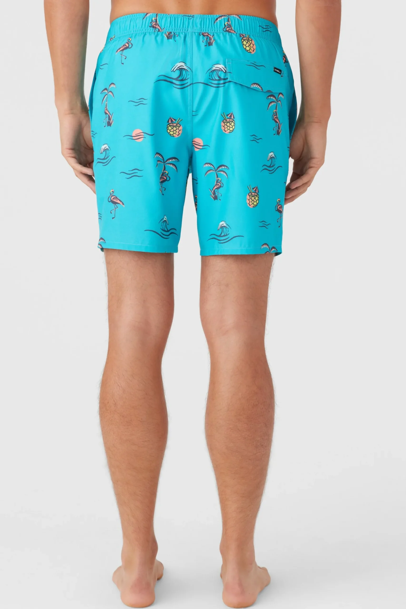 HERMOSA ELASTIC WAIST LINED 17" SWIM TRUNKS