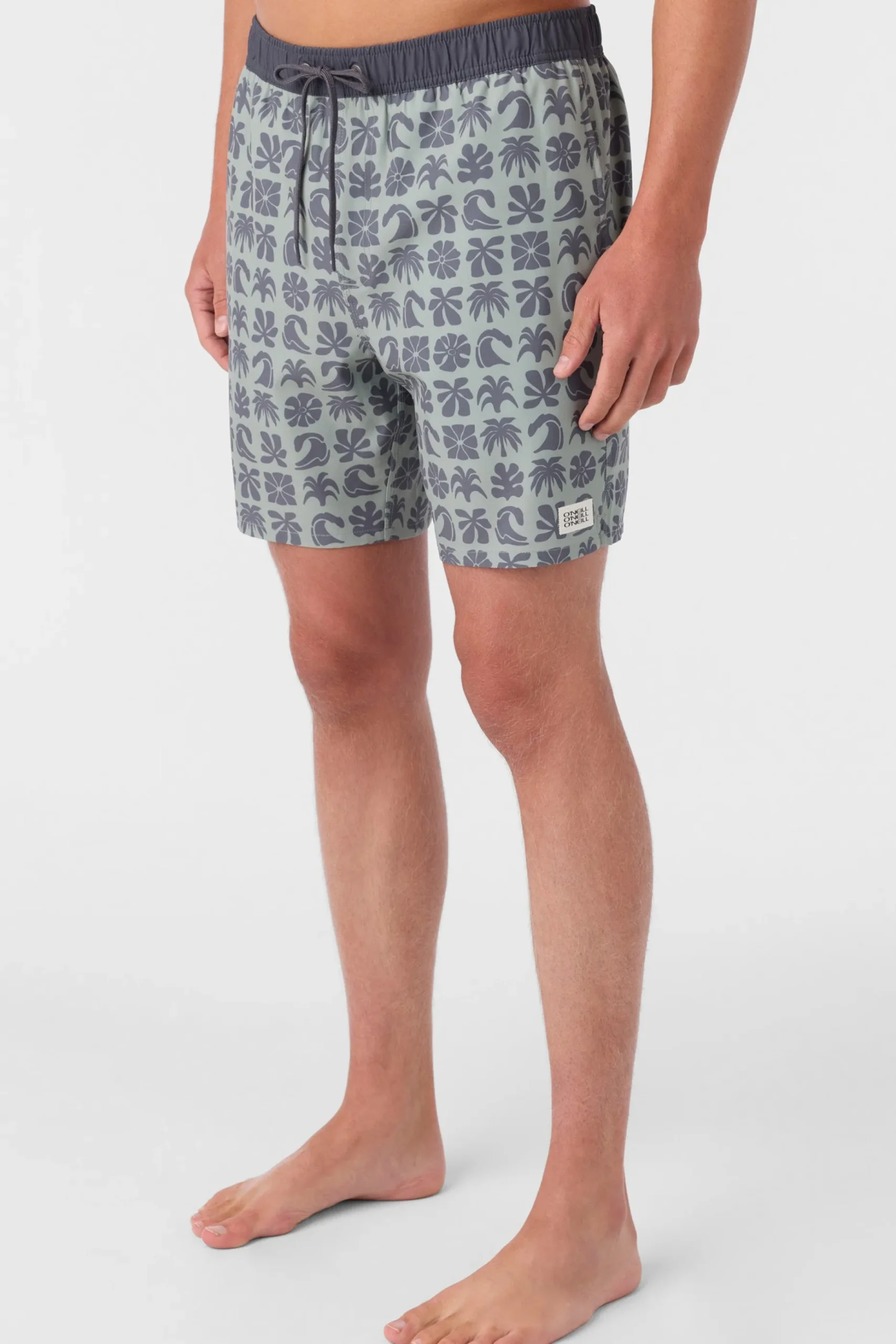 HERMOSA ELASTIC WAIST LINED 17" SWIM TRUNKS