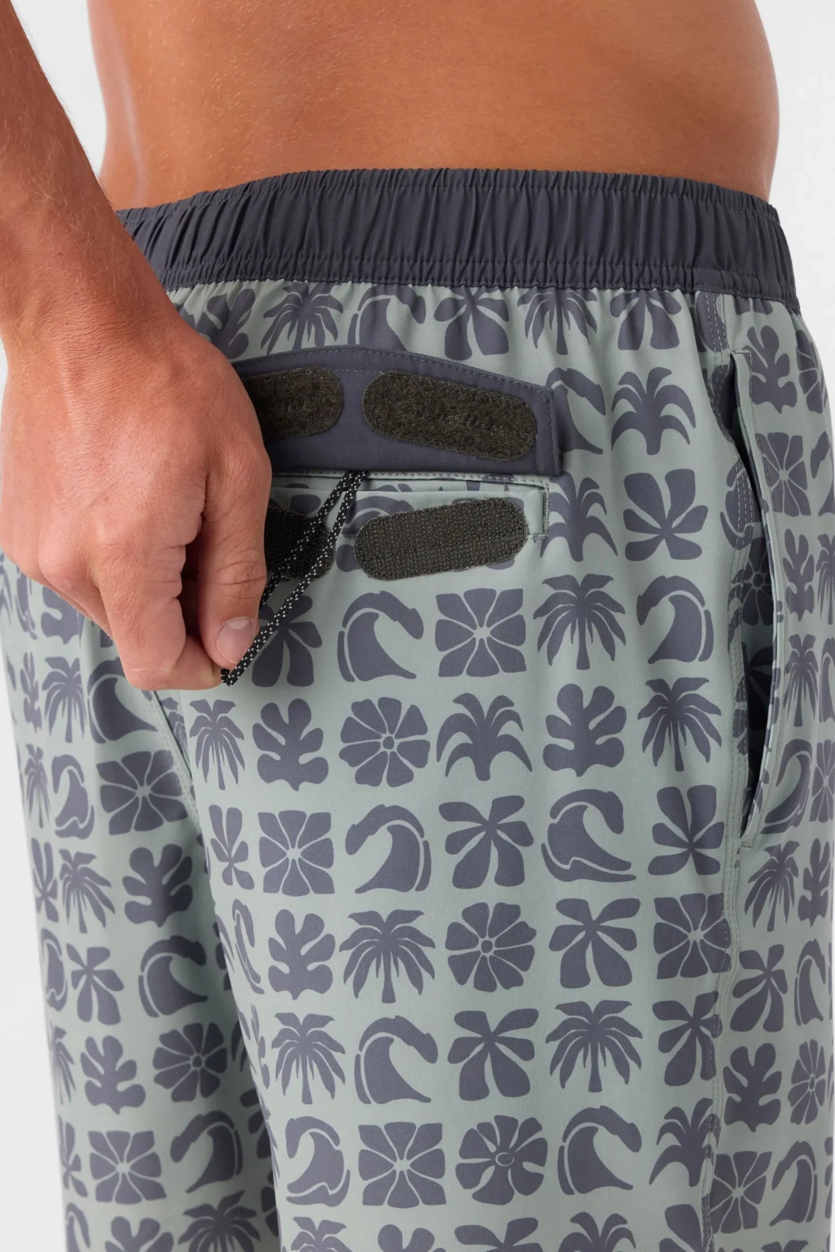 HERMOSA ELASTIC WAIST LINED 17" SWIM TRUNKS
