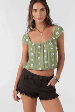HUGHES EMBROIDERED GEO TOP