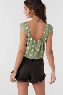 HUGHES EMBROIDERED GEO TOP