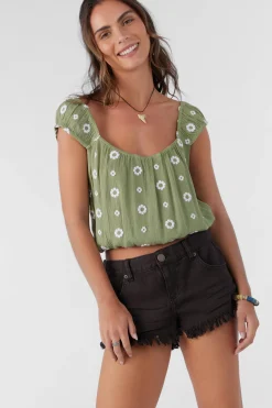 HUGHES EMBROIDERED GEO TOP
