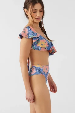 JADIA FLORAL LONG BEACH HIGH WAIST CHEEKY BOTTOMS