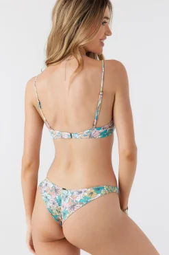 JANIS FLORAL MALIBU TWIST BRALETTE TOP
