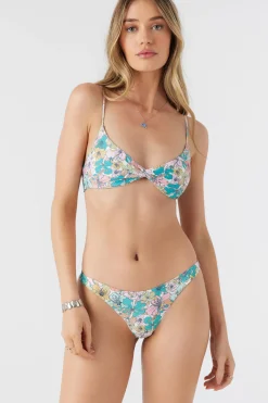 JANIS FLORAL MALIBU TWIST BRALETTE TOP