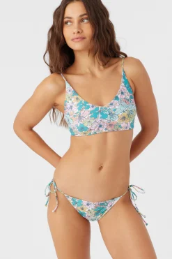JANIS FLORAL MIDDLES LONGLINE BRALETTE TOP