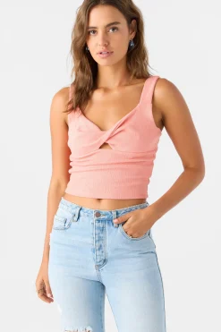 JAYDE TWIST KNIT TANK TOP