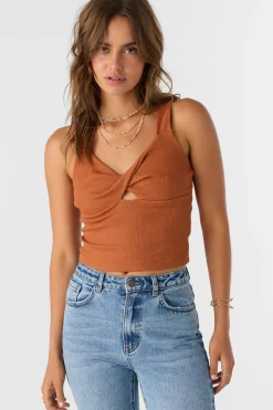 JAYDE TWIST KNIT TANK TOP