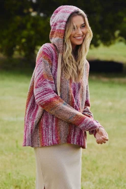 JETTIE OMBRE HOODED SWEATER