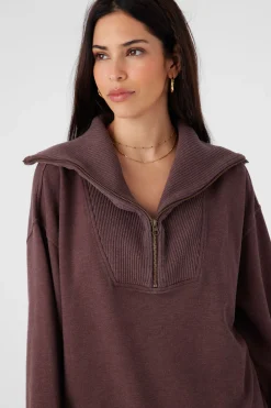 KARMA FRENCH TERRY HALF ZIP PULLOVER