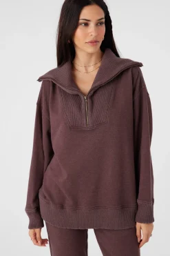 KARMA FRENCH TERRY HALF ZIP PULLOVER