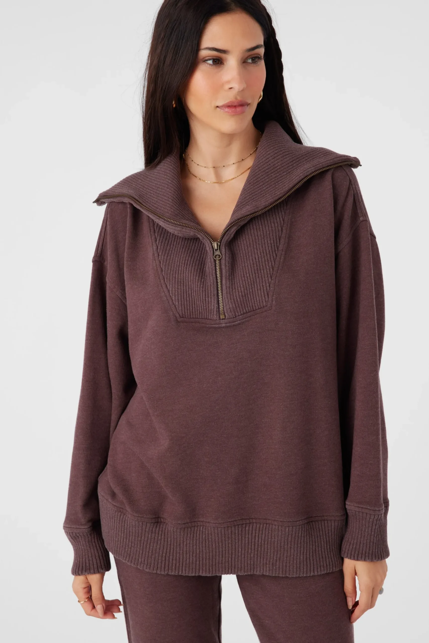 KARMA FRENCH TERRY HALF ZIP PULLOVER