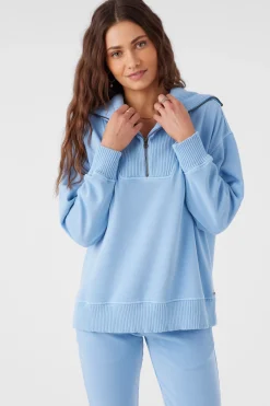 KARMA FRENCH TERRY HALF ZIP PULLOVER