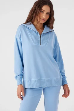 KARMA FRENCH TERRY HALF ZIP PULLOVER