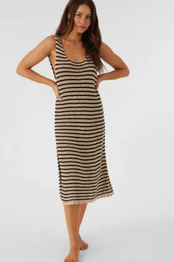 KELSEY CROCHET MIDI DRESS COVER-UP