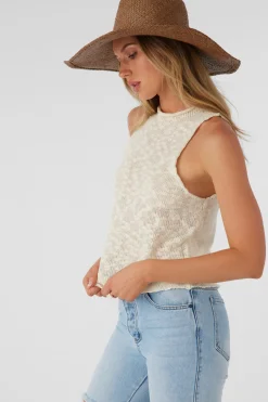 KINSLIE SLUB MOCK NECK SWEATER TANK TOP