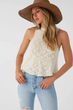 KINSLIE SLUB MOCK NECK SWEATER TANK TOP