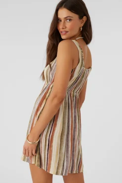 KORIE NEPTUNE STRIPE BUTTON FRONT MINI DRESS
