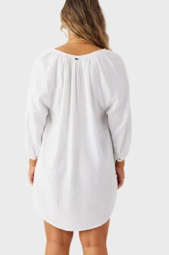 KRYSTEN CRINKLE DOUBLE GAUZE TUNIC SWIM COVER-UP